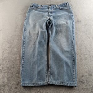 Vintage 90s Levis Jeans Mens 38 (Fits 36x25) Blue Light Wash 505 Straight Denim